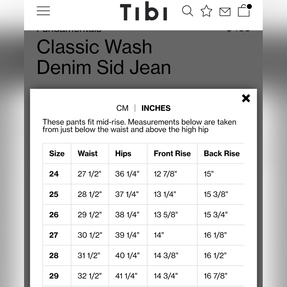 Tibi Sid Jeans Denim Classic Wash Size 25, 29" waist 39" hip - Picture 13 of 13